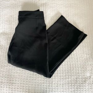 Armani Collezioni black striped wide leg trouser pants size 6